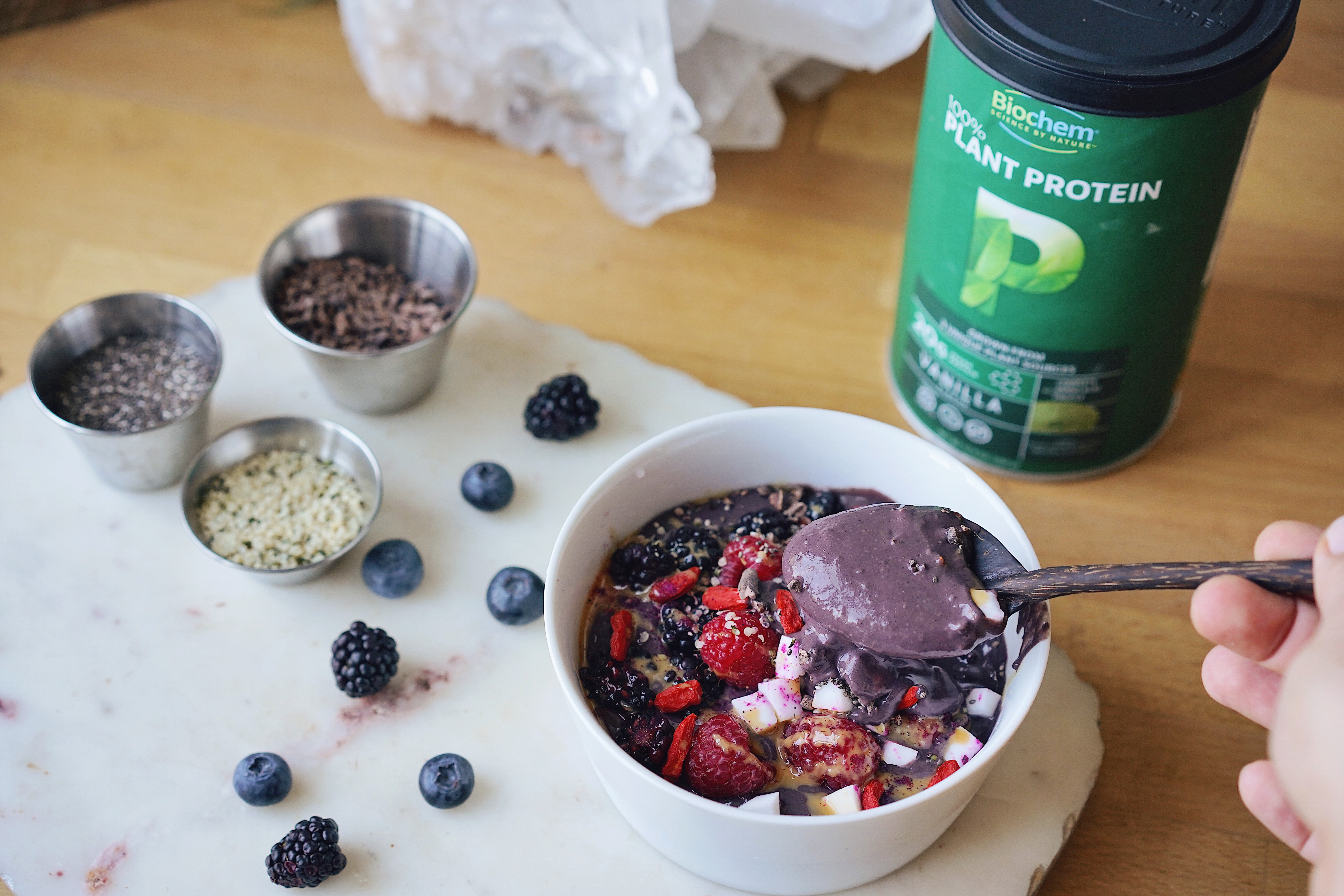 Plant Protein Acai Bowl Recipe With Oat Milk | Breakfast Criminals
